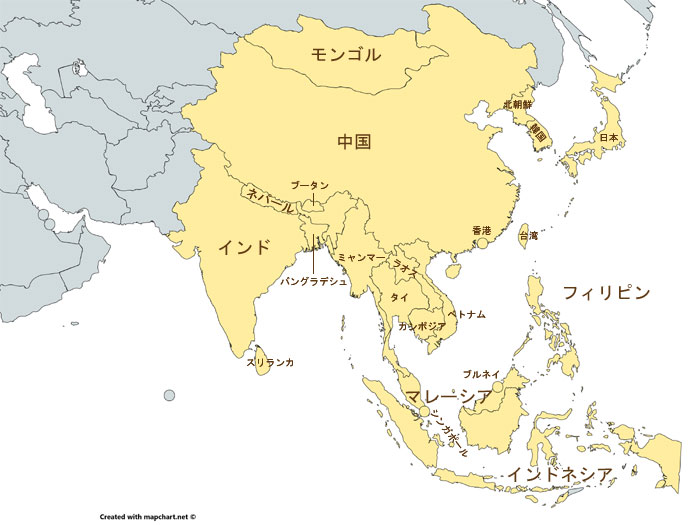 アジア周辺マップ