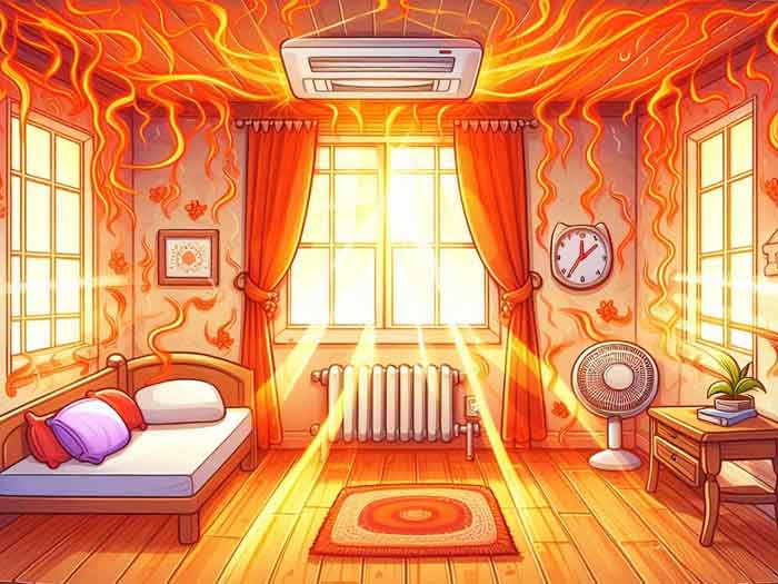 温度計のコードを窓から出して、外の気温を計測