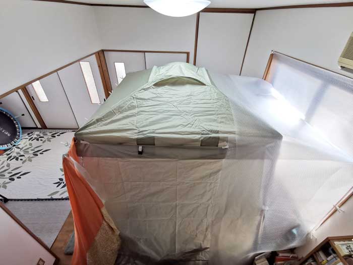 室内テントの保温性を高める