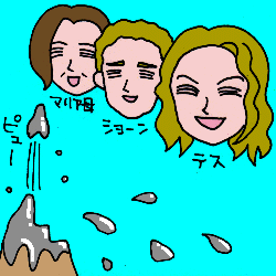 飛んでいく人々