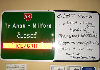 ミルフォードに閉じ込められる